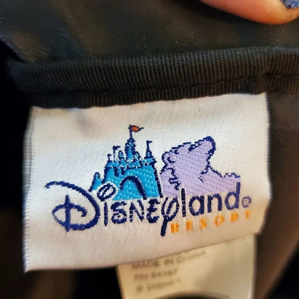 Disney Resort Black‎ Backpack With Inner Pockets And Zippers Embroidered logo